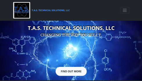 Image of website for T.A.S. Technical Solutions